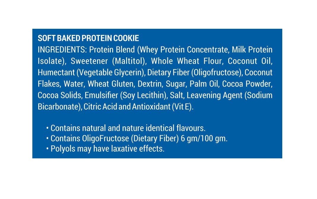 HYP Soft Baked Protein Cookie Coconut Choco Chip   Pack  42 grams